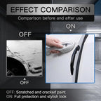 4 PCS Car Door Side Edge Protection Guards, PVC SRS Anti-collision Bumper Protector, Flexible Waterproof Door Edge Cushioning Strip, Universal Self-adhesive Accessory for Most Cars (Black)