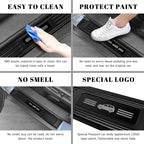 4PCS Car Door Edge Guards Door Sill Protector for Honda Passport 2019-2025 2026 Accessories ABS Plastic Material Matte Black Car Door Threshold Protection