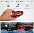 Car Seat Gap Filler Organizer 2Pcs,Car Accessories with Safety Hammer,2 in 1 No Drop Seat Guard with Storage Slot for Phone,Keys,Universal Interior Gap Filler for Cars SUV Truck,Red