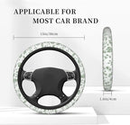 Vintage Green Flower Steering Wheel Cover Women