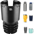 Upgraded Car Cup Holder Expander Long Base Model, Compatible with Hydro Flasks Yeti Stanley, Large Cup Holder Adapt 18-40oz Bottles, Fits for Universal Vehicles, Golf Carts, UTVs