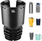 Upgraded Car Cup Holder Expander Long Base Model, Compatible with Hydro Flasks Yeti Stanley, Large Cup Holder Adapt 18-40oz Bottles, Fits for Universal Vehicles, Golf Carts, UTVs