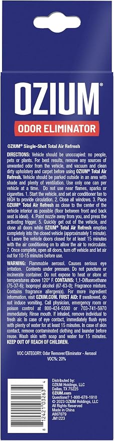 Air Freshener Odor Eliminator, 2oz Single Shot Total Air Refresh & Car Air Freshener – Original – 4 Pack
