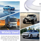 Car Door Edge Guard, 16.4 Ft U-shaped Anti-collision Protective Trim with Inner Grip Line, Flexible Cuttable Seal Strip for Door Hood Trunk, Self-adhesive Accessory for Cars (Transparent)