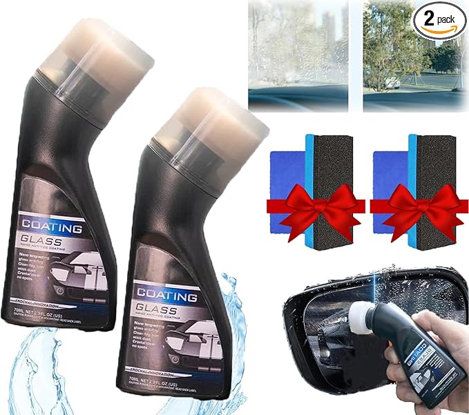 Micro-Molecular Anti-Fog Coating Agent Wiper, Magic Gem Coating Glass, Anti Fog For Car Windshield, Antifog Car Windshield, Anti Fog Glass Coating for Car Windshield Windows Mirrors (2PCS)