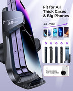 Car Phone Holder, [Thick Cases Friendly] Car Phone Holder Mount, Hands-Free Phone Mount for Car Fit for iPhone for Samsung and Smartphone