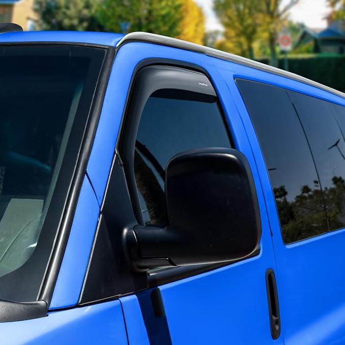 Goodyear Shatterproof in-Channel Window Deflectors for Chevrolet (Chevy) Express Van/GMC Savana 1996-2026, Rain Guards, Window Visors for Cars, Vent Deflector, Car Accessories, 2 pcs- GY003436LP