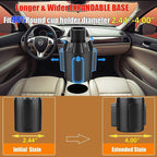 Car Cup Holder Expander, Adjustable 2-in-1 Vehicle Drink Holder Organizer with Non-Slip Base, Universal Fit for Cars, SUVs, Trucks
