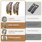 2 Pack Purse Hook for Car Headrest, Car Seat Back Storage Hook for Purses and Bags, Car Back Seat Headrest Purse Holder, Hanger Storage Organizer (Leopard)