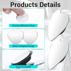 2 Pcs Heart Shaped Blind Spot Mirrors Car Side Mirror Blindspot Universal Fit Adjustabe Angle Convex Rearview Mirror for Enhanced Safety Stick Cute Automotive Exterior Accessories for Cars SUVs Trucks