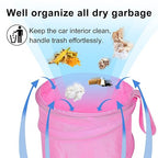 Car Trash Can, 2 Packs Mini Car Garbage Can, Collapsible Trash Bin | Pop-Up Trash Can for Car Front Back Seat, Portable Car Trash Bag Hanging for Vehicle SUV Rv Truck Accessories Interior, Pink
