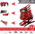 Car Emergency Kit with 11.8ft Jumper Cables, Roadside Safety Kit | Emergency Roadside Kit for Car Tow Strap, Folding Shovel, Emergency Tools Box, Breakdowns Travel for Women Men