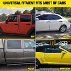 16.4ft (5m) Car Door Edge Guards Black – Rubber, No Glue, U-Shaped, Built-in Metal Clips, Fits Most Vehicles, Fade-Resistant, Scratch- and Chip-Resistant – Reduces Dings in Parking Lots