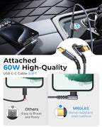 90W USB C Car Charger Fast Charge, PD45W & QC45W, Flush Fit, Extra 3.3ft Type C Cable, All Metal, Cigarette Lighter USB Charger for iPhone 16 15 Samsung S25 S24 S23 Ultra Pixel 8/8Pro/7-Blue