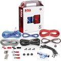 KIT2 8 Gauge Complete Car Amplifier Installation Wiring Kit with Power Cables, Ground Cables, Turn-On Wire, Speaker Wire, Terminals