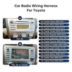 16PIN Car aftermarket Radio Wiring Harness for Toyota Camry RAV4 Corolla Tundra Highlander Car Stereo Wire Harness Power Cable Support Android Head Unit Steering Wheel Control
