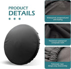 Car Steering Wheel Cover Sun Shade, Thickened Soft Waterproof Steering Wheel Sun Block Protector, All-Inclusive Design Auto Steering Shield Accessories for Most Cars, Trucks, SUVs (Black)