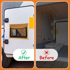 2 Pcs Boat Storage Net Bag, ABS Plastic Car Framed Mesh Net Holder, Phone & Cargo Organizer with Screws for Auto, Rv, Boat, Pontoon, Truck Pocket Storage (14 x 7.3 Inch)