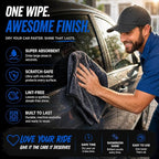 REDKISS 1P Large Microfiber Car Towels(35" × 24") for SUV Truck Detailing | 800 GSM Twist Loop Microfiber Drying Towel, Absorbent Streak-Free, Scratch-Free Car Wash Towel for Car Detailing