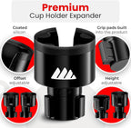 [Upgraded] Integral Ultimate Car Cup Holder Expander - Adjustable Base - Organizer & Expander for Vehicles - Compatible with Mugs, Yeti 14/24/36/46oz, Rambler, Hydro Flasks 32/40oz, 3.4"-4.0" Bottles