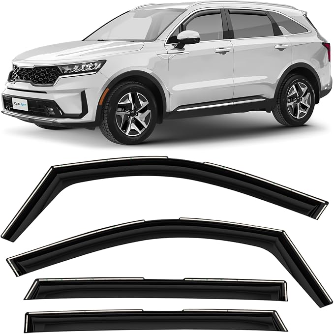 in-Channel Incredibly Durable Rain Guards for Kia Sorento 2021-2026, Original Window Deflectors, Vent Window Visors, Vent Deflector, 4 pcs. - 621428