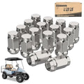 Golf Cart Wheel Lug Nuts for EZGO & Club Car, 1/2"-20 Size Chrome 16 PCS