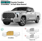 4PCS in Channel Rain Guards Fit for 2022 2023 2024 2025 2026 Toyota Tundra Crew Max, Durable Side Wind Deflectors, Vent Window Visors Shades Shield