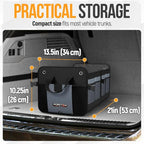 Trunk Organizer For SUV Car Organizer and Storage, Multi-Compartment Storage Bag Car Accessories for Women Men, Perfect Christmas Gifts, 1680D Oxford, Non Slip Bottom, Straps, Soft Cover (50L)