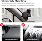 Easy One Touch Signature Dashboard & Windshield Universal Car Mount Phone Holder Desk Stand with Suction Cup Base and Telescopic Arm for iPhone, Samsung, Google, More Smartphones