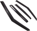 WD2-805 Dark Smoke 4 Pcs Set Window Visor (Outside Mount) Deflector Rain Guard Compatible with 2011-2016 Hyundai Veloster