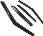 WD2-805B Dark Smoke 4 Pcs Set Window Visor (Outside Mount) Deflector Rain Guard Compatible with 2017-2018 Hyundai Veloster