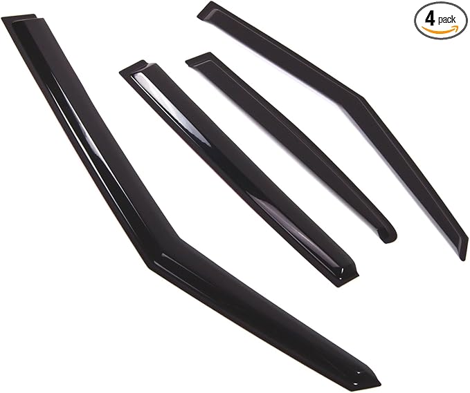 Outside Mount Window Vent Visors Rain Guards Compatible with Hyundai Veloster 2011-2016 | Side Window Wind Deflectors Rain Shields | Smoke Tinted, 4 Pcs Set, DGWV-805