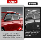 Terrain Rain Guards - Window Visors for GMC Terrain 2018-2024, Outside-Mount Tape-On Side Window Wind Deflectors for GMC Terrain Accessories, Vent Visors Shades Rainproof Black 4PCS