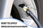 Tire Air Chuck Adapter with Clip,1/4" Brass American Type Thread Pump Nozzle，Locking Tire Inflator Adapter Connect, Air Compressor Tire Chuck Hose End with Barb Connector for Hose Repair 1PC