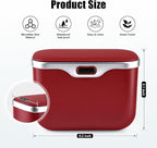 Car Trash Can, Car Garbage Bin with Lid & Handle - Leak-Proof Mini Trash Can for Car, Truck, SUV - Essential Car Accessories for Organization (Red)