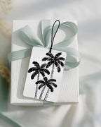 Coastal Beach Car Air Freshener 4 Pcs Coconut Scented, Black and White Summer Palm Tree Car Accessories Mirror Decor for Women, Beachy Hanging Air Freshener for Cars Closet Drawer Books