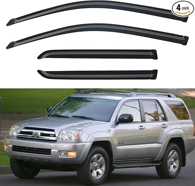 Window Visors Rain Guards Shield for 2003-2009 Toyota 4Runner, Out-Channel Window Vent Wind Deflectors Visors Shades for 03 04 05 06 07 08 09 4Runner