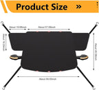 Car Windshield Sun Shade, Thickened Windshield Snow and Sun Cover with Side Window & Rearview Mirror Protector, Scratch-Resistant Aluminum Foil Sun Shade with Anti-Theft Straps (Black)