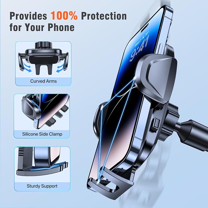Cup Holder Phone Mount - Universal Gooseneck Adjustable Car Cell Phone Mount for iPhone, Samsung, Google and All 4.0-7.2 inches Smartphones