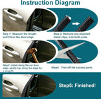 65.6FT Car Door Edge Guards Black, U-Shaped Car Door Protector with Metal Clips, No Adhesive Needed, for Most Cars