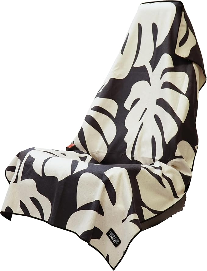 Athletic Running Towel, Full-Sized, Car Seat Cover - Performance Microfiber (Monstera of Race's Past)