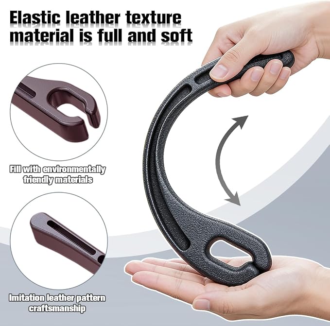 2PCS Car Seat Gap Filler, Seat Side Seam Crevice Blocker Organizer to Prevent Things from Dropping, Drop-Proof Auto Console Gap Guard Stopper Plug, Universal for Vehicles (Brown)