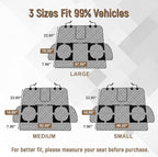 Dog Car Seat Cover for Back Seat, Heavy Duty Nonslip Car Seat Protector for Child Car Seat, Waterproof Bench Seat Cover for Dogs and Kids, Compatible with Armrest, Fits Sedan (Grey)