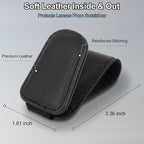 CHOSMOYI Magnetic Leather Sunglass Holder for Car, Sunglasses Clip for Car Visor, Auto Interior Accessories Universal for Different Size Eyeglasses (Black)