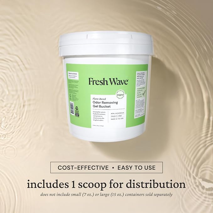 Odor Removing Gel Bucket, 15.5 lb. (248 oz.), Original Scent Refill - Odor Absorbers for Home, Safer Odor Relief, Natural Plant-Based Odor Eliminator, For Cooking, Trash & Pets