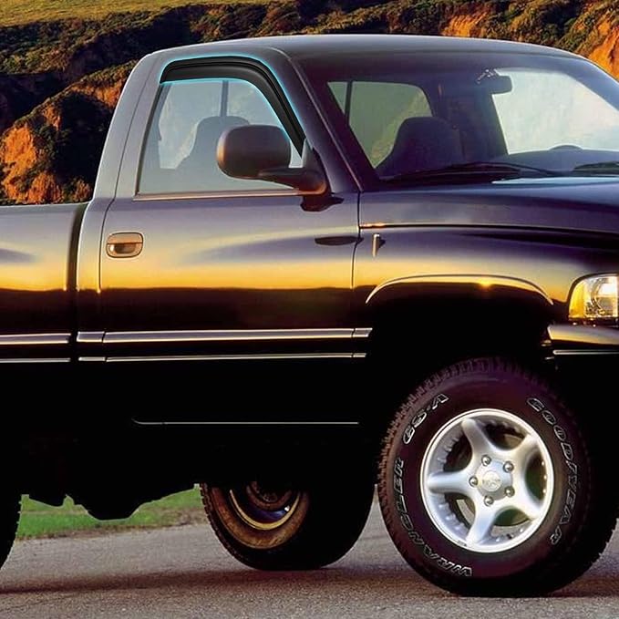 in-Channel Window Rain Guards for 1994-2001 Dodge Ram 1500, Vent Visors Shades Wind Deflectors for 94-02 Ram 2500 3500