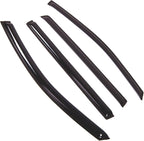 WD2-653 Dark Smoke 4 Pcs Set Window Visor (Outside Mount) Deflector Rain Guard Compatible with 2011-2017 Nissan Quest