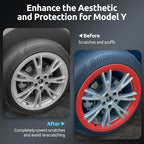 Wheel Rim Protector for Tesla Model Y Gemini 19 inch Apollo Wheels 2020-2024 Model Y Accessories All-in-one Car Tire Trim Rings Rim Case Hubcaps Wheel Cover