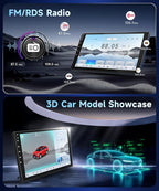 Qualcomm 8Core 4+64G Car Stereo for Chevrolet Chevy Camaro 2008-2015 Wireless CarPlay/Android Auto Android Radio 9" IPS Touch Screen,BT5.1,DSP Hi-Res,5G WiFi,GPS,SWC,Backup Camera