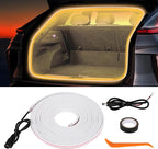 Car LED Strip Lights - Trunk Cargo Ambient Lighting, Warm Yellow 3500K, 177.16 inches Flexible Cuttable LED Light Strip, Easy Install, Waterproof, Universal Fit for Car Trunks, SUVs, and Vans